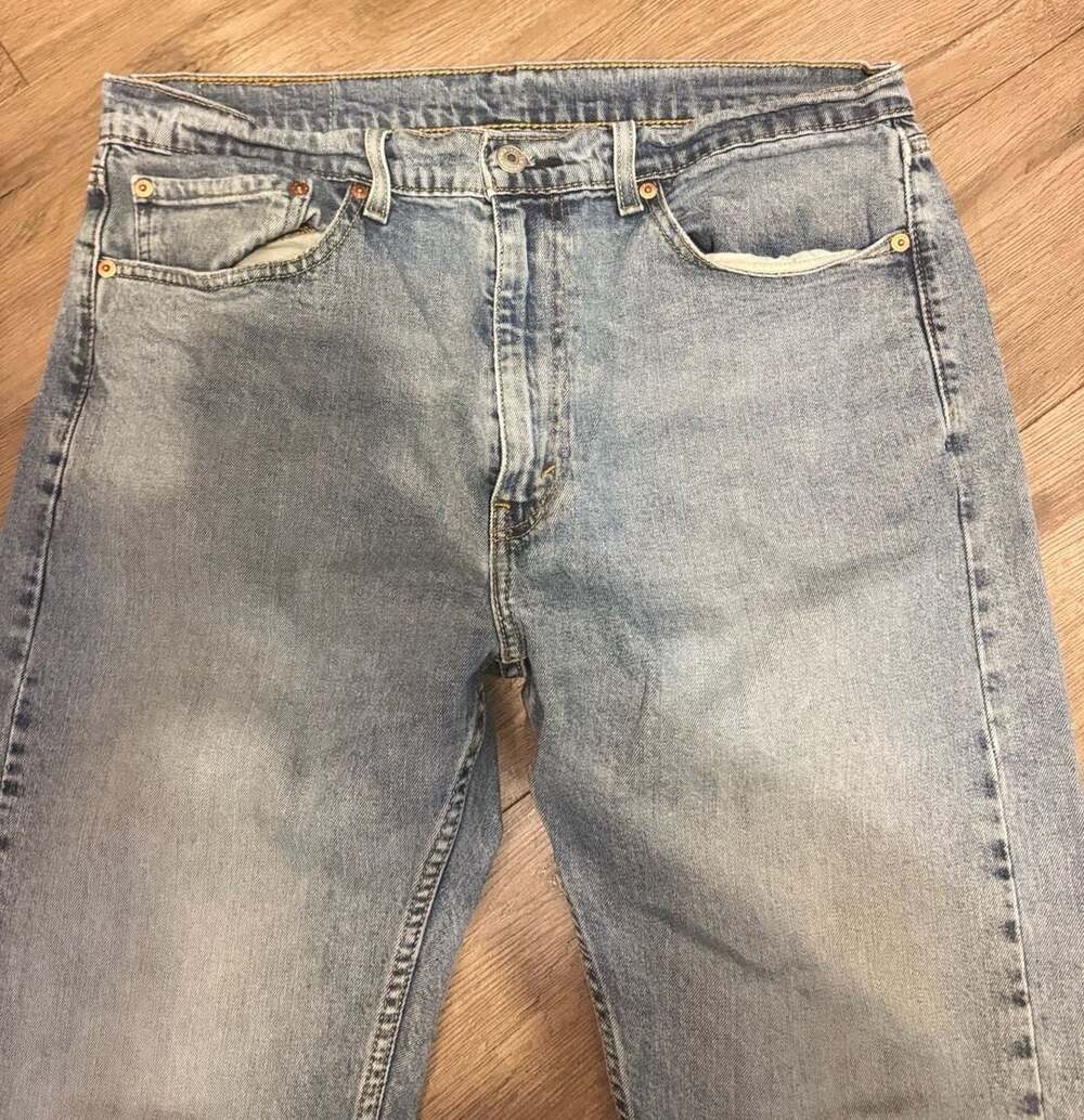 Levi's 505 Regular Fit Straight Leg Jeans Light Wash Men's W36 L32